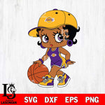 Los Angeles Lakers Betty Boop NBA 5 Svg Eps Dxf Png File, NBA svg, Digital Download, Instant Download