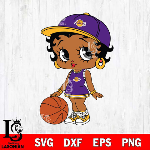 Los Angeles Lakers Betty Boop NBA 6 Svg Eps Dxf Png File, NBA svg, Digital Download, Instant Download