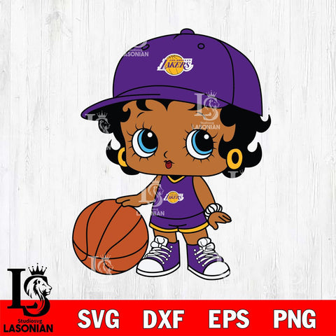 Los Angeles Lakers Betty Boop NBA 8 Svg Eps Dxf Png File, NBA svg, Digital Download, Instant Download