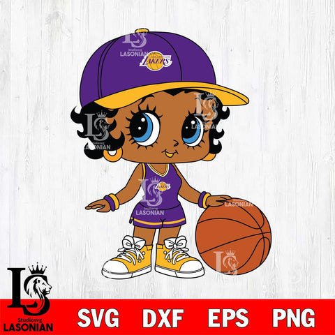 Los Angeles Lakers Betty Boop NBA 9 Svg Eps Dxf Png File, NBA svg, Digital Download, Instant Download