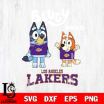 Los Angeles Lakers Bluey & Bingo 4 Svg Eps Dxf Png File, NBA svg, Digital Download, Instant Download