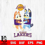 Los Angeles Lakers Bluey Chilli Dance Svg Eps Dxf Png File, Digital Download, Instant Download