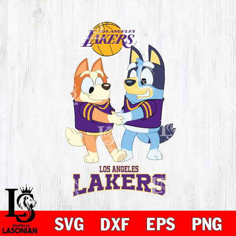 Los Angeles Lakers Bluey Chilli Dance Svg Eps Dxf Png File, Digital Download, Instant Download