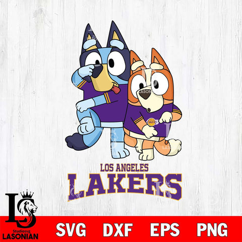 Los Angeles Lakers Bluey Chilli Dance Mode Svg Eps Dxf Png File, Digital Download, Instant Download