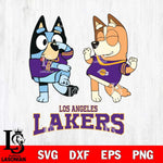 Los Angeles Lakers Bluey Chilli Sport Svg Eps Dxf Png File, Digital Download, Instant Download