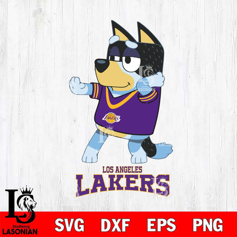 Los Angeles Lakers Bluey Dad Dance Svg Eps Dxf Png File, Digital Download, Instant Download