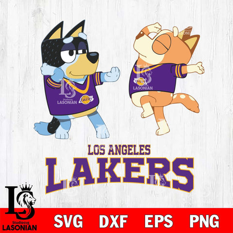 Los Angeles Lakers Bluey Dance Svg Eps Dxf Png File, Digital Download, Instant Download