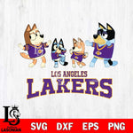 Los Angeles Lakers Bluey Dance Squats Svg Eps Dxf Png File, Digital Download, Instant Download