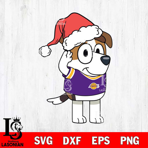 Los Angeles Lakers Bluey Jack Christmas Svg Eps Dxf Png File, Digital Download, Instant Download