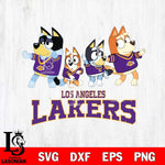 Los Angeles Lakers Bluey Mode Dance Squats Svg Eps Dxf Png File, Digital Download, Instant Download