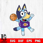 Los Angeles Lakers Bluey sport 3 Svg Eps Dxf Png File, Digital Download, Instant Download