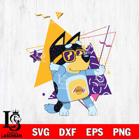 Los Angeles Lakers Bluey sport 4 Svg Eps Dxf Png File, Digital Download, Instant Download