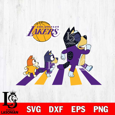 Los Angeles Lakers Bluey sport 6 Svg Eps Dxf Png File, Digital Download, Instant Download