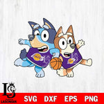 Los Angeles Lakers Bluey sport 7 Svg Eps Dxf Png File, Digital Download, Instant Download