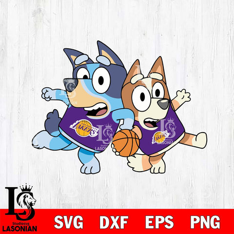 Los Angeles Lakers Bluey sport 7 Svg Eps Dxf Png File, Digital Download, Instant Download