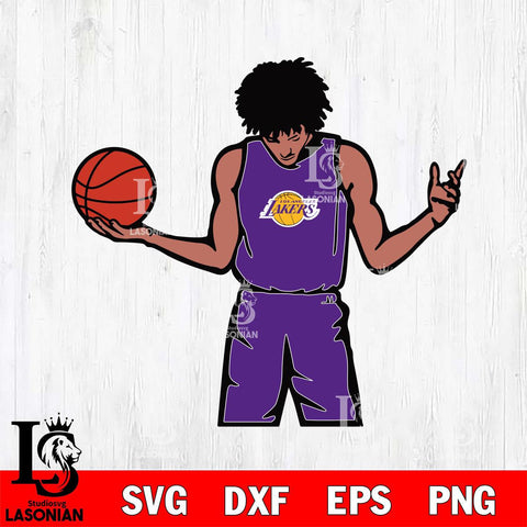 Los Angeles Lakers Boy Basketball Svg Eps Dxf Png File, Digital Download, Instant Download