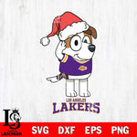 Los Angeles Lakers Christmas Bluey Jack Sport Svg , Christmas Svg , Bluey svg , Digital Download, dxf eps png pdf file