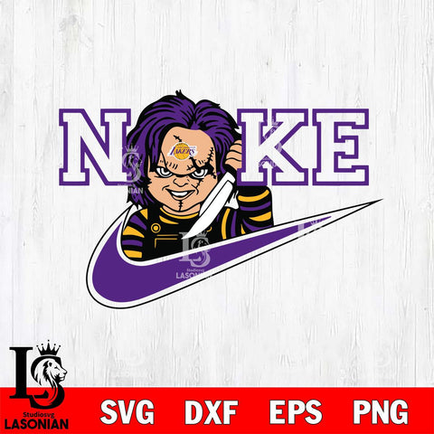 Los Angeles Lakers Chucky Nike Svg Eps Dxf Png File, Digital Download, Instant Download