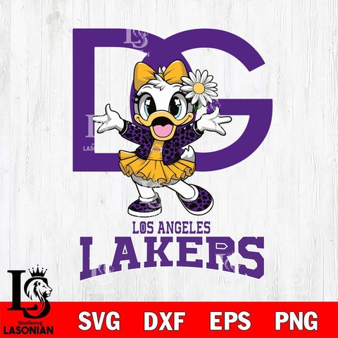 Los Angeles Lakers Dolce And Gabbana Daisy Duck Disney Svg Eps Dxf Png File, Digital Download, Instant Download