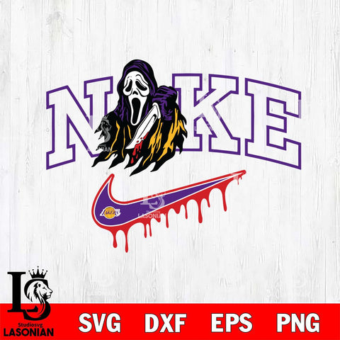 Los Angeles Lakers Ghostface Nike Svg Eps Dxf Png File, Digital Download, Instant Download