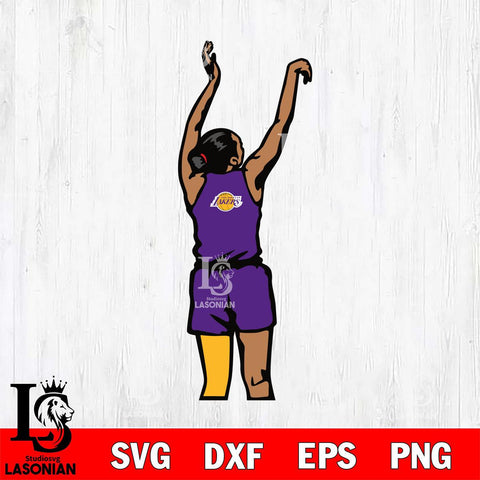 Los Angeles Lakers Girl Basketball Svg Eps Dxf Png File, Digital Download, Instant Download