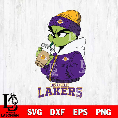 Los Angeles Lakers Grinch Bougie Sport Svg Eps Dxf Png File, Digital Download, Instant Download