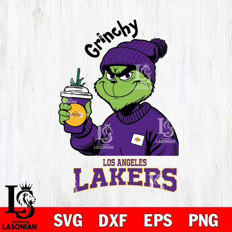 Los Angeles Lakers Grinchy Bougie Christmas Cut Files Cricut, Svg Dxf Eps Png file , Silhouette