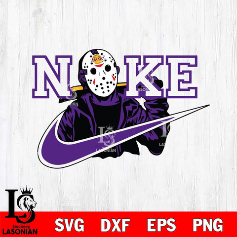 Los Angeles Lakers Jason Voorhees Nike Svg Eps Dxf Png File, Digital Download, Instant Download