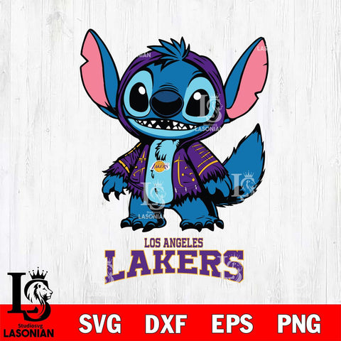 Los Angeles Lakers Stitch Halloween Svg Eps Dxf Png File, NBA svg, Digital Download, Instant Download