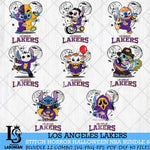 Los Angeles Lakers Stitch Horror Halloween NBA Bundle Svg Eps Dxf Png File, Digital Download, Instant Download