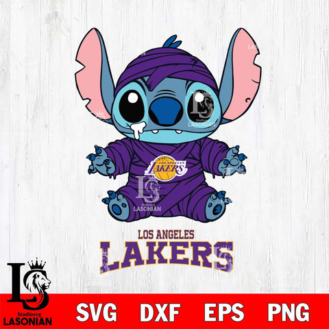 Los Angeles Lakers Stitch Mummy Svg Eps Dxf Png File, NBA svg, Digital Download, Instant Download