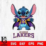 Los Angeles Lakers Stitch Vampire halloween Svg Eps Dxf Png File, NBA svg, Digital Download, Instant Download