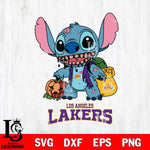 Los Angeles Lakers Stitch Zombie Svg Eps Dxf Png File, NBA svg, Digital Download, Instant Download