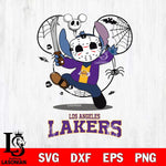 Los Angeles Lakers Stitch jason voorhees Halloween Svg Eps Dxf Png File, Digital Download, Instant Download