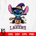 Los Angeles Lakers Stitch witch Svg Eps Dxf Png File, NBA svg, Digital Download, Instant Download