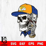 Los Angeles Rams Badass Man Skull SVG