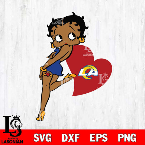 Los Angeles Rams Betty Boop Girl Love SVG Svg Eps Dxf Png File, Digital Download, Instant Download