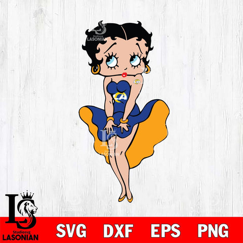 Los Angeles Rams Betty Boop Sexy Cheering Svg Eps Dxf Png File, Digital Download, Instant Download