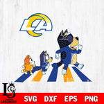 Los Angeles Rams Bluey 6 NFL Svg Eps Dxf Png File, Digital Download, Instant Download