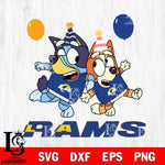 Los Angeles Rams Bluey & Bingo 2 Svg Eps Dxf Png File, NFL svg, Digital Download, Instant Download