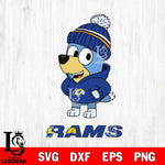 Los Angeles Rams Bluey Hoodie Sport Svg Eps Dxf Png File, Digital Download ,Instant Download, Cricut File