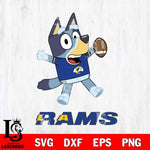 Los Angeles Rams Bluey Sport Football Cricut Files,Bluey Svg file,Digital Download ,Instant Download