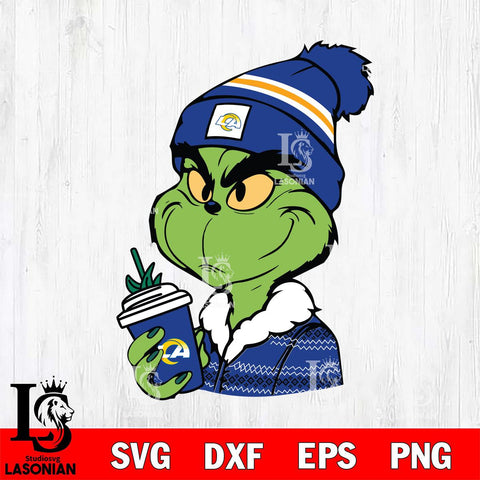 Los Angeles Rams Boujee Grinch Svg Eps Dxf Png File, Digital Download, Instant Download