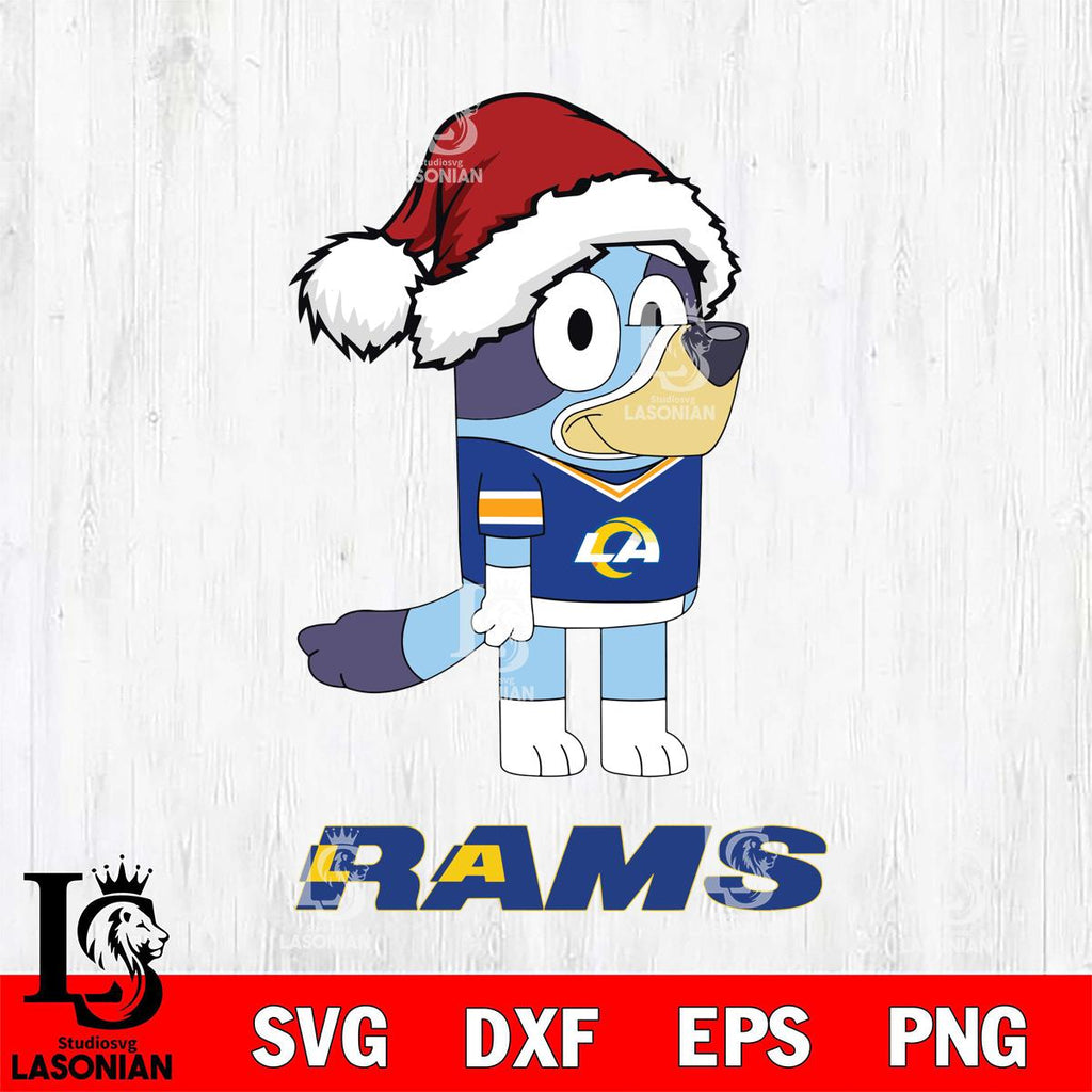 Los Angeles Rams Christmas Bluey Hat lasoniansvg