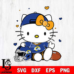 Los Angeles Rams Cute Hello Kitty Football Svg Eps Dxf Png File, NFL svg, Digital Download, Instant Download