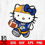 Los Angeles Rams Cute Hello Kitty Football 9 Svg Eps Dxf Png File, NFL svg, Digital Download, Instant Download