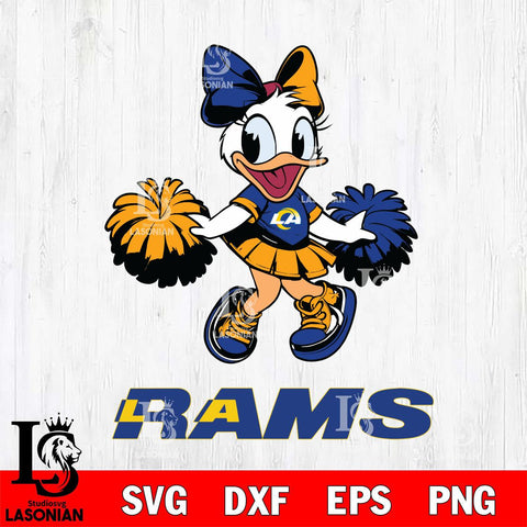 Los Angeles Rams Daisy Duck Cheerleader Disney, Svg Eps Dxf Png File, Digital Download