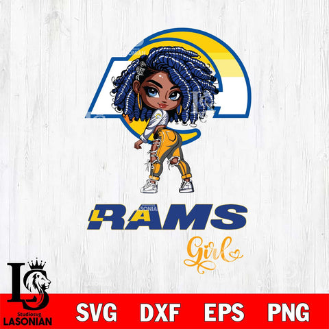 Los Angeles Rams Fan Girl Svg Eps Dxf Png File, Digital Download, Instant Download