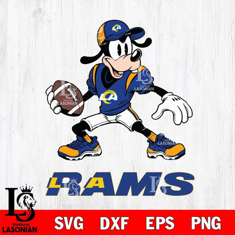 Los Angeles Rams Goofy Disney, Svg Eps Dxf Png File, Digital Download