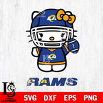 Los Angeles Rams Hello Kitty Nfl 1 Svg Eps Dxf Png File, Digital Download, Instant Download